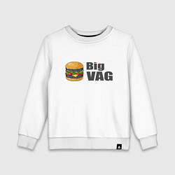 Свитшот хлопковый детский Big VAGodroch, цвет: белый