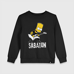 Детский свитшот Sabaton Барт Симпсон рокер