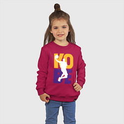 Свитшот хлопковый детский Kobe fly, цвет: маджента — фото 2