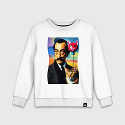 Детский свитшот Salvador Dali and cat
