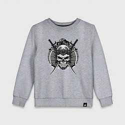 Детский свитшот Череп японского самурая