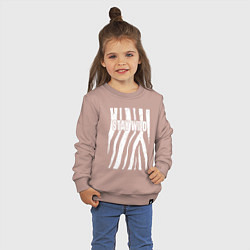 Свитшот хлопковый детский Stay wild зебра, цвет: пыльно-розовый — фото 2