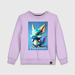 Свитшот хлопковый детский Pokemon Vaporeon, цвет: лаванда