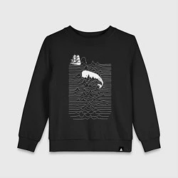Свитшот хлопковый детский Joy Division китобой, цвет: черный