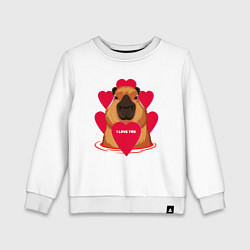 Детский свитшот Капибара I love You