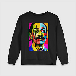 Свитшот хлопковый детский Salvador Dali, цвет: черный
