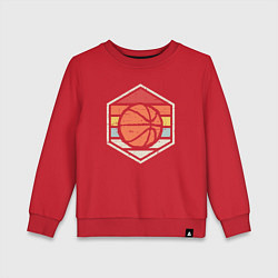 Свитшот хлопковый детский Basket Baller, цвет: красный