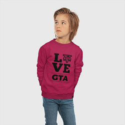 Свитшот хлопковый детский GTA love classic, цвет: маджента — фото 2