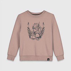 Детский свитшот Девушка валькирия