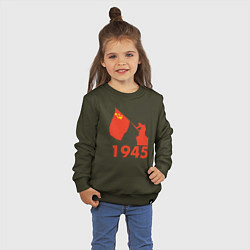 Свитшот хлопковый детский 1945, цвет: хаки — фото 2