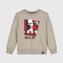 Свитшот хлопковый детский KGB Lenin, цвет: миндальный