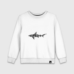 Свитшот хлопковый детский Тигровая акула, цвет: белый