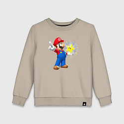 Детский свитшот Марио держит звезду