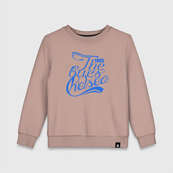 Свитшот хлопковый детский The Blues Chelsea, цвет: пыльно-розовый
