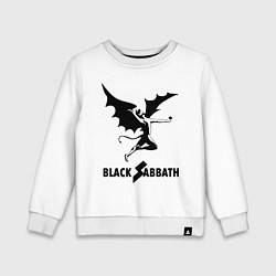 Свитшот хлопковый детский Black Sabbath, цвет: белый