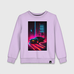 Свитшот хлопковый детский KITT auto - неон, цвет: лаванда