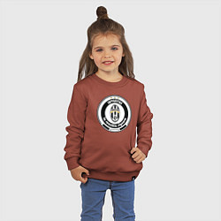 Свитшот хлопковый детский Juventus club, цвет: кирпичный — фото 2
