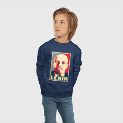 Свитшот хлопковый детский Lenin, цвет: тёмно-синий — фото 2