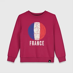Свитшот хлопковый детский Футбол Франции, цвет: маджента