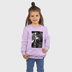 Свитшот хлопковый детский Кафка под дождём, цвет: лаванда — фото 2
