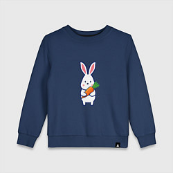 Детский свитшот Милый заяц с морковью