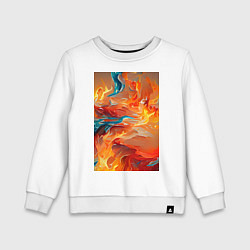 Свитшот хлопковый детский Прошел огонь и воду, цвет: белый