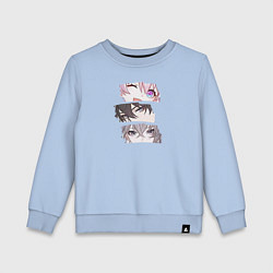 Свитшот хлопковый детский Любимые персонажи Honkai, цвет: мягкое небо