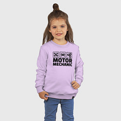 Свитшот хлопковый детский Mechanic, цвет: лаванда — фото 2