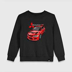 Свитшот хлопковый детский Lancer Evolution 8, цвет: черный