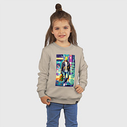 Свитшот хлопковый детский Kangaroo fashionista - Adelaide - Australia, цвет: миндальный — фото 2
