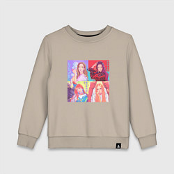 Детский свитшот Colorful Black Pink