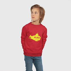 Свитшот хлопковый детский Желтая подводная лодка, цвет: красный — фото 2