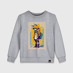 Детский свитшот Fox cub - urban style - neural network