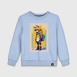 Детский свитшот Fox cub - urban style - neural network