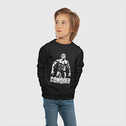 Свитшот хлопковый детский Arnold conquer, цвет: черный — фото 2