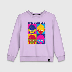 Свитшот хлопковый детский The Beatles color, цвет: лаванда