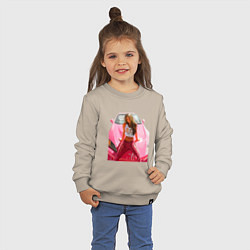 Свитшот хлопковый детский Суши Девон Аоки Honda s2000, цвет: миндальный — фото 2