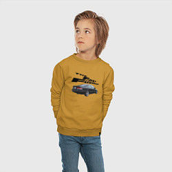 Свитшот хлопковый детский Honda Civic SI Форсаж, цвет: горчичный — фото 2