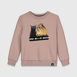 Детский свитшот Черный и рыжий кот - Mood