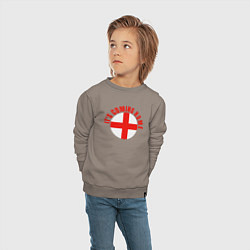 Свитшот хлопковый детский Coming home England, цвет: утренний латте — фото 2