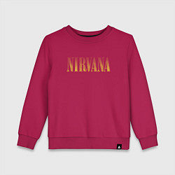 Свитшот хлопковый детский Nirvana logo, цвет: маджента
