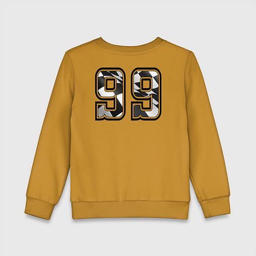 Детский свитшот Год рождения номер регион 99 / Горчичный – фото 2