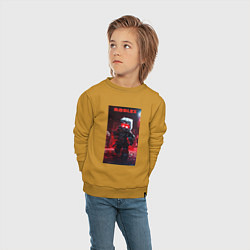 Свитшот хлопковый детский Roblox red style, цвет: горчичный — фото 2