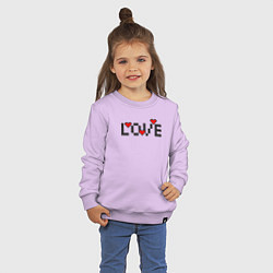 Свитшот хлопковый детский MoMo - 8bit Love, цвет: лаванда — фото 2