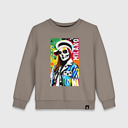 Детский свитшот Skeleton fashionista - Milano - pop art