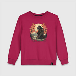 Детский свитшот Японский самурайский кот