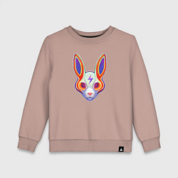 Свитшот хлопковый детский Робот кролик, цвет: пыльно-розовый