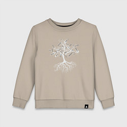 Свитшот хлопковый детский Rock tree, цвет: миндальный