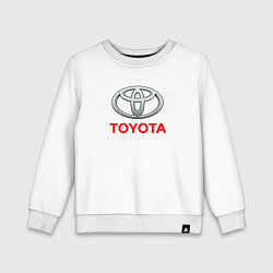 Свитшот хлопковый детский Toyota sport auto brend, цвет: белый