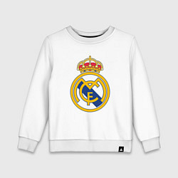 Свитшот хлопковый детский Real madrid fc sport, цвет: белый